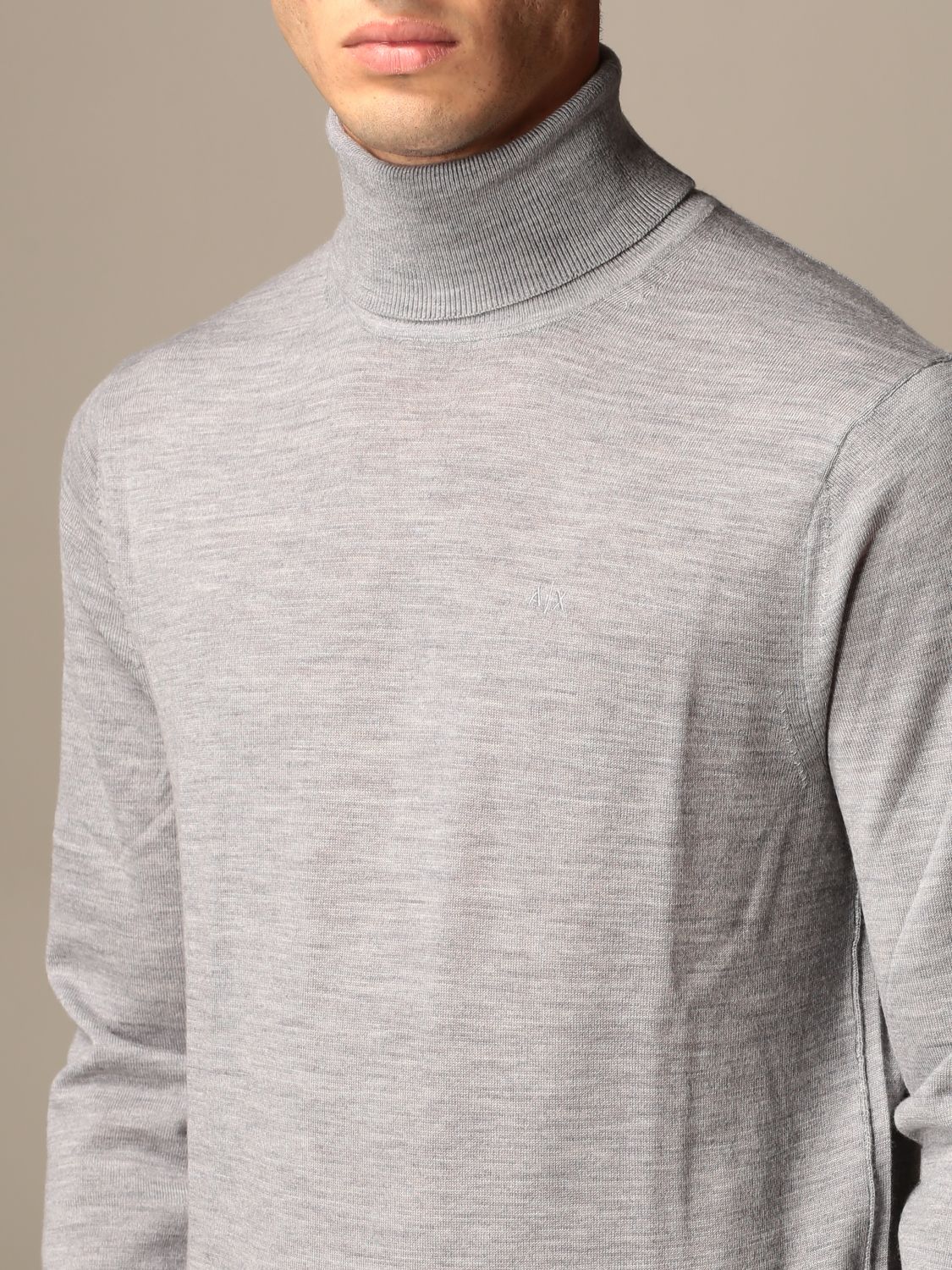 Sweater Armani Exchange: Basic wool turtleneck grey 3