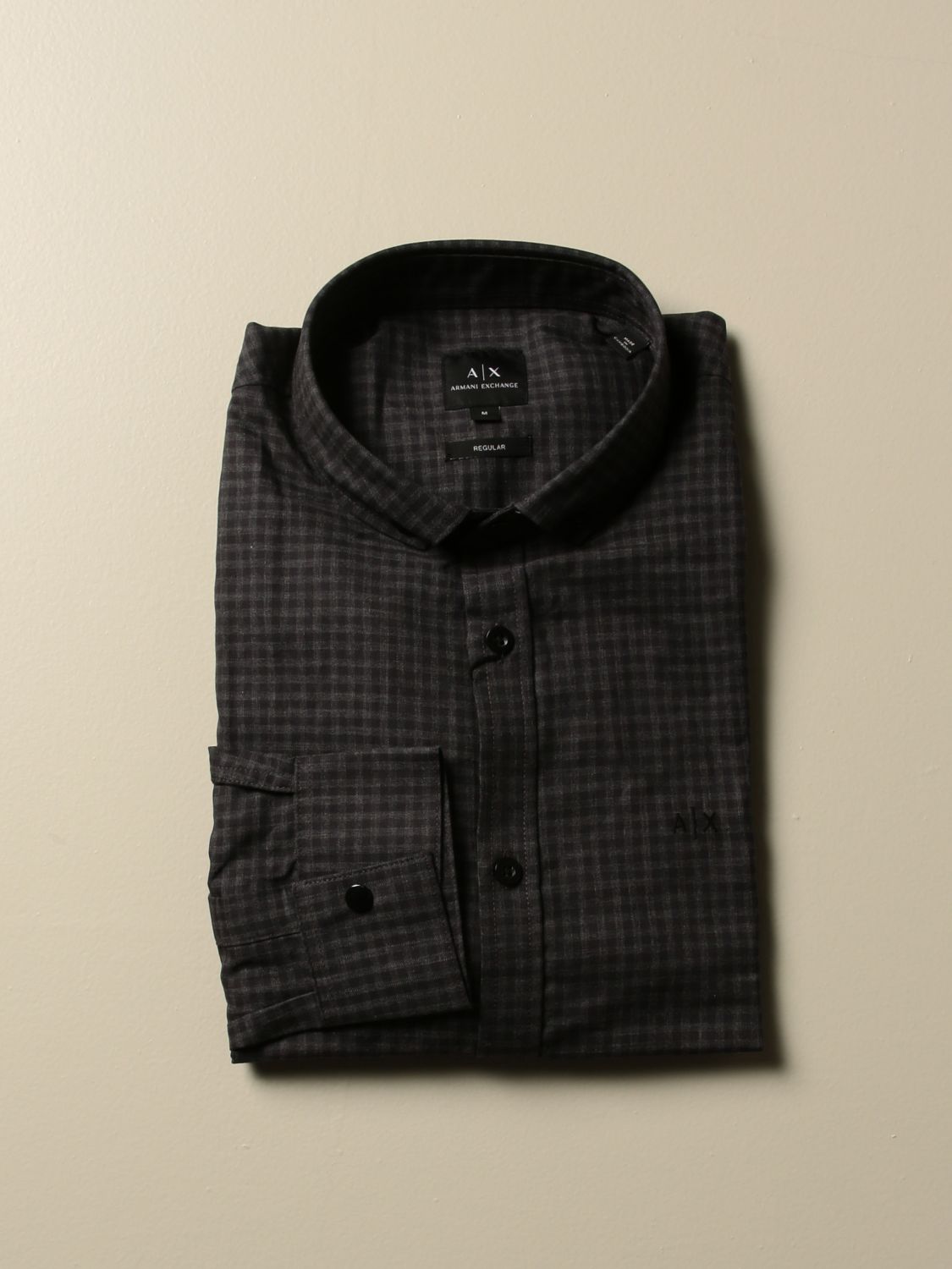 Shirt Armani Exchange: Armani Exchange shirt in vichy cotton grey 1