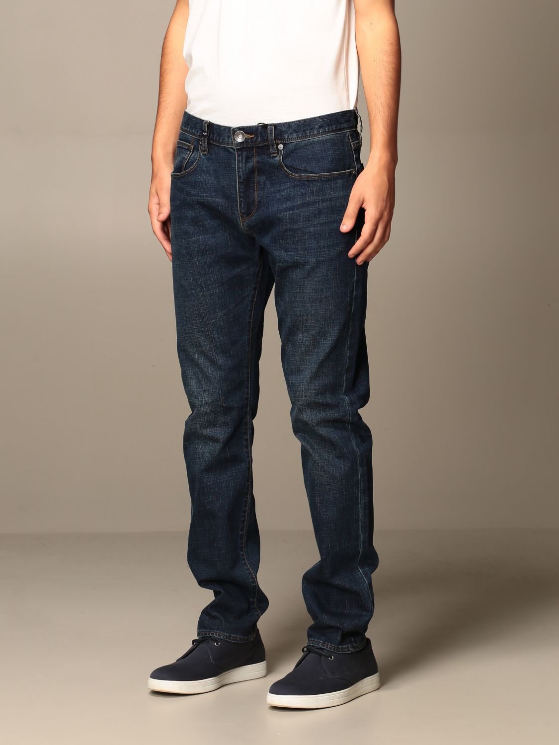 Armani Exchange Jeans In Stretch Denim Jeans Armani Exchange Men Blue Jeans Armani Exchange 6hzj13 Z1k7z Giglio En