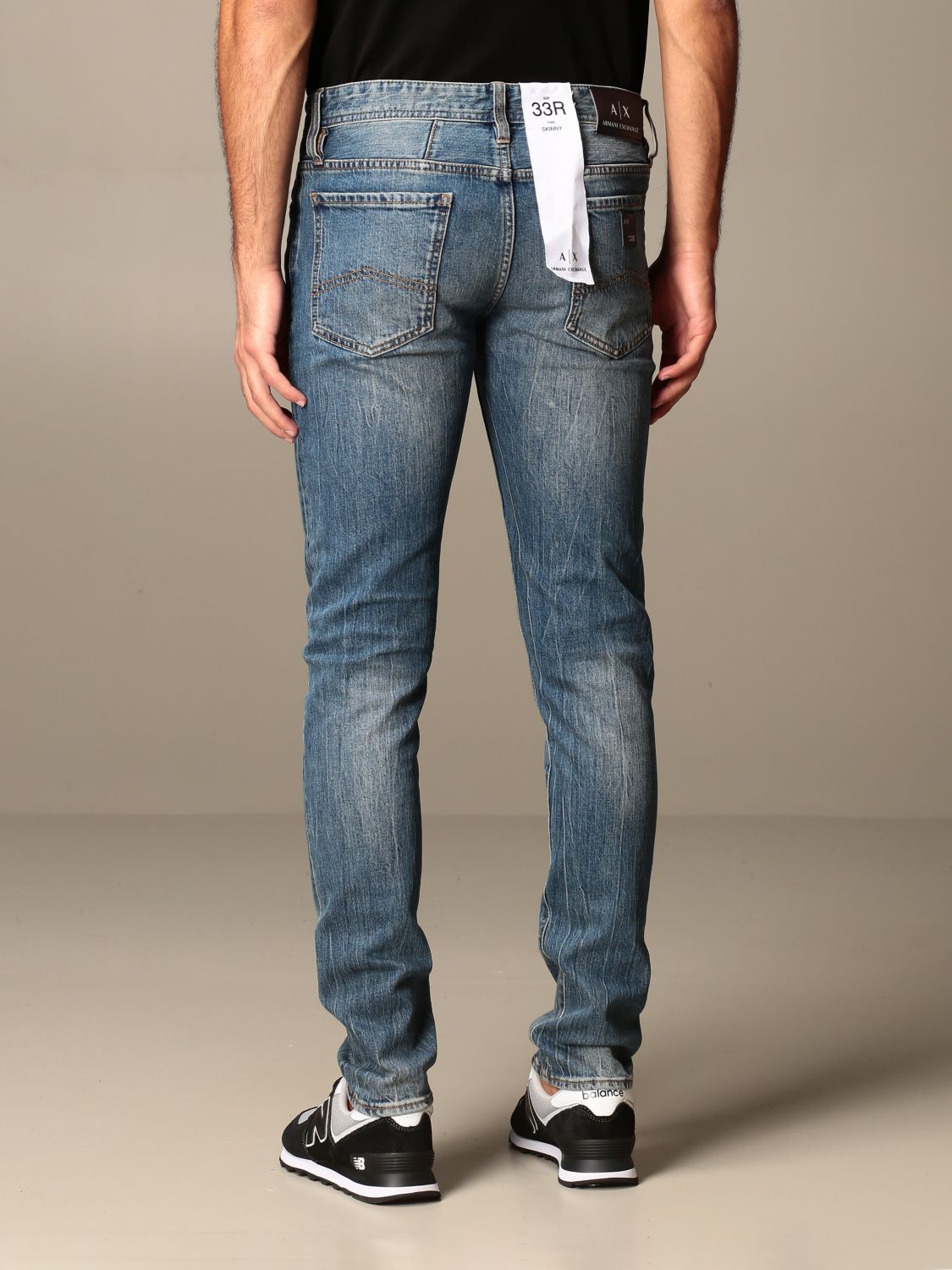Armani Exchange Outlet: jeans in used stretch denim | Jeans Armani ...