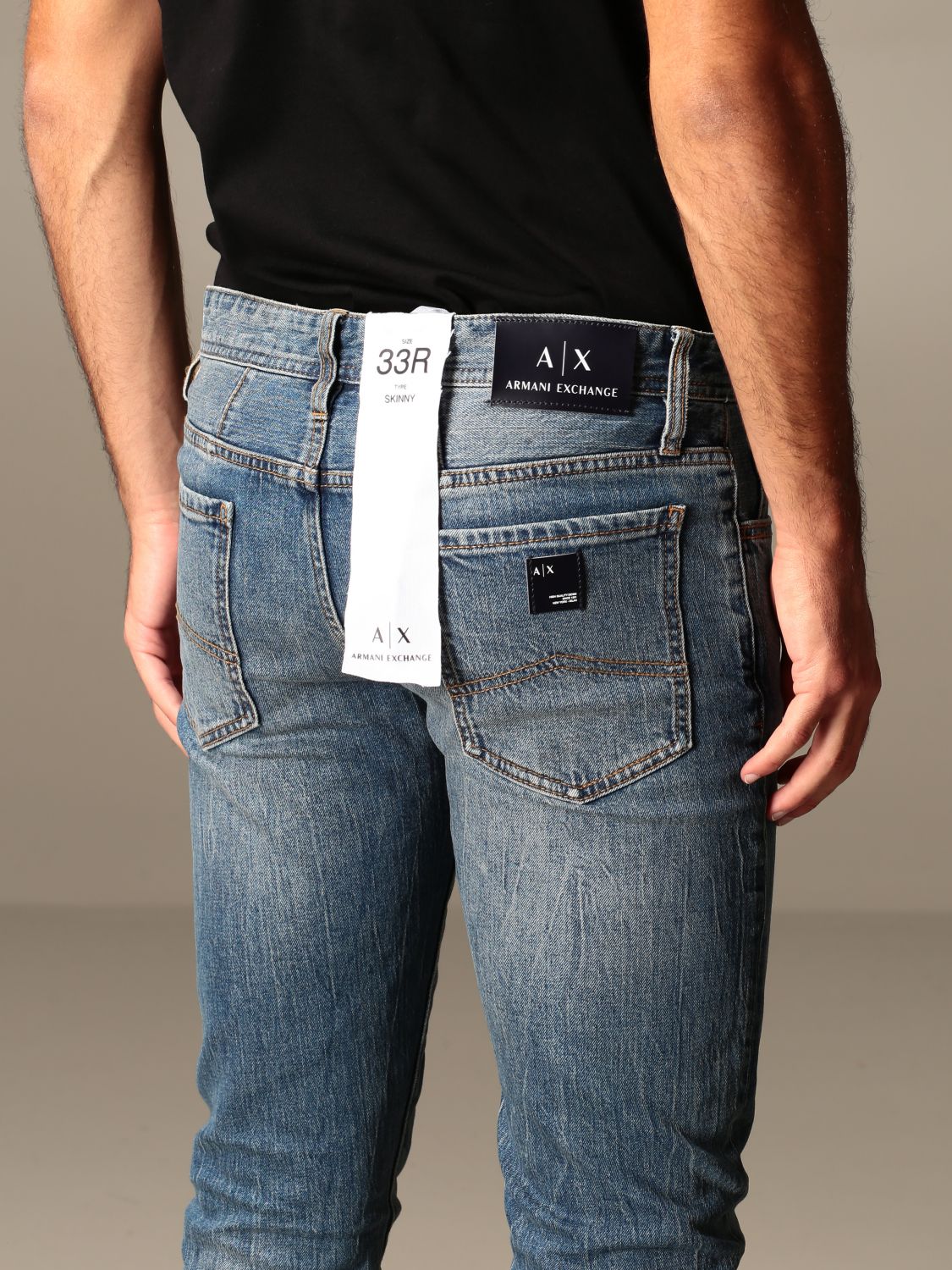 Armani Exchange Outlet: jeans in used stretch denim | Jeans Armani