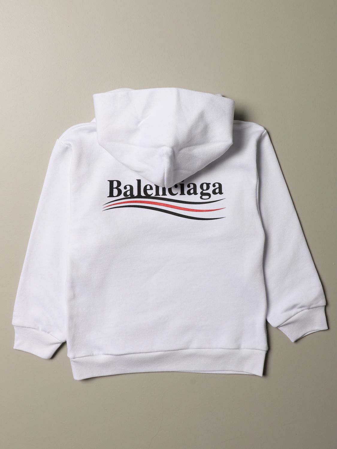 patologisk kom videre At passe BALENCIAGA: Political Campaign cotton sweatshirt - White | Balenciaga  sweater 558143 TIVB4 online on GIGLIO.COM