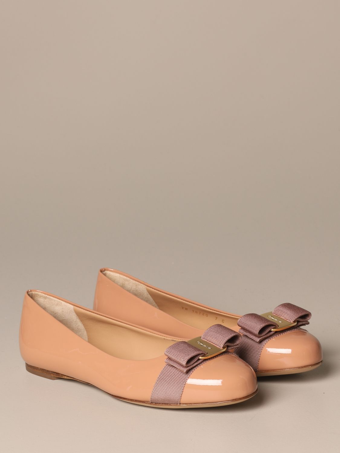 salvatore ferragamo women's varina patent ballet flat