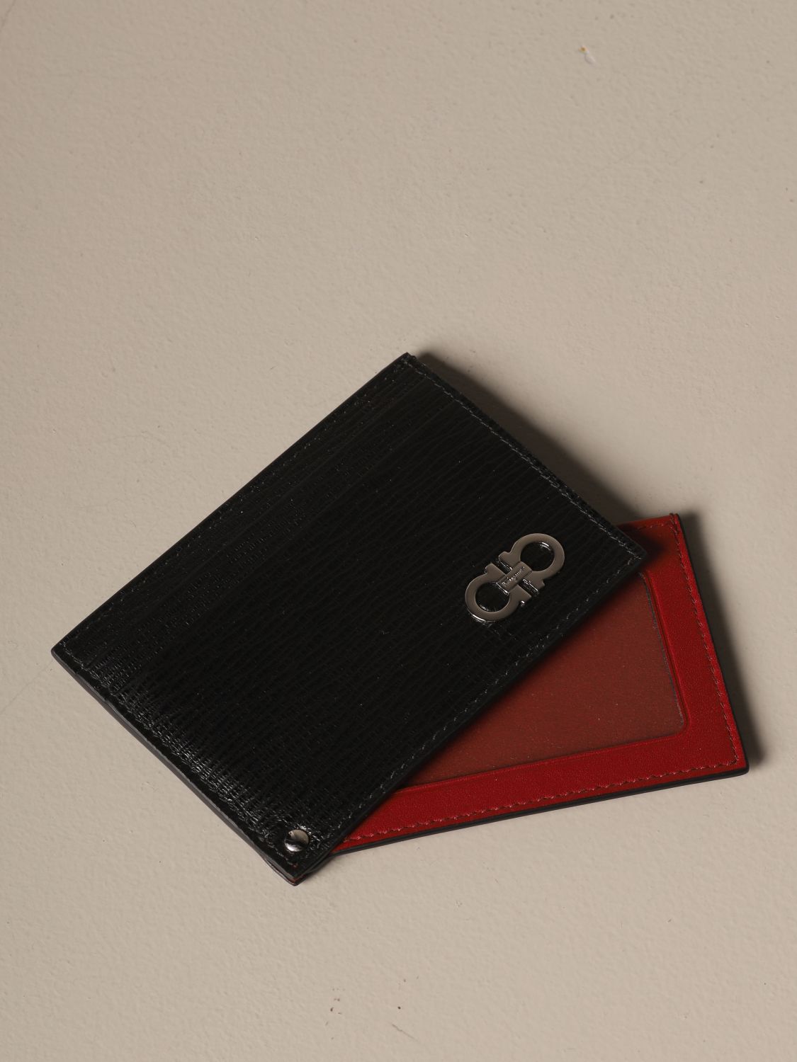SALVATORE FERRAGAMO: Credit card holder Gancini in leather | Wallet