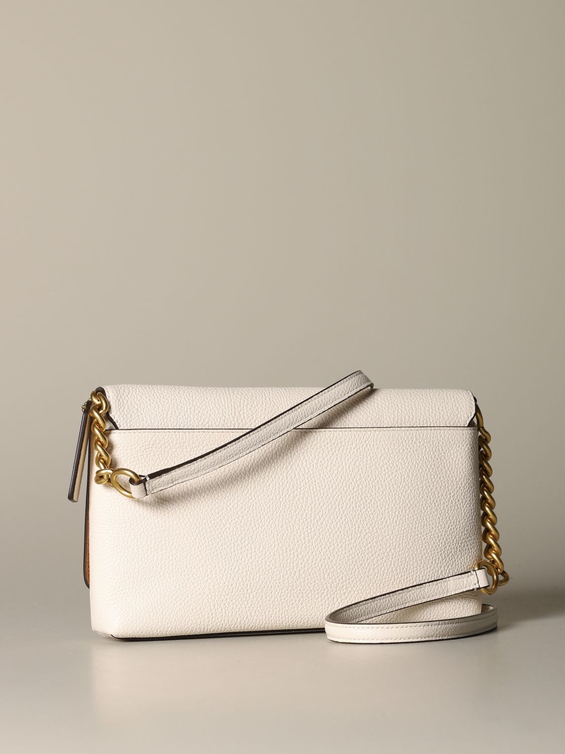 COACH: Crosstown bag in textured leather - Yellow Cream | Coach ...