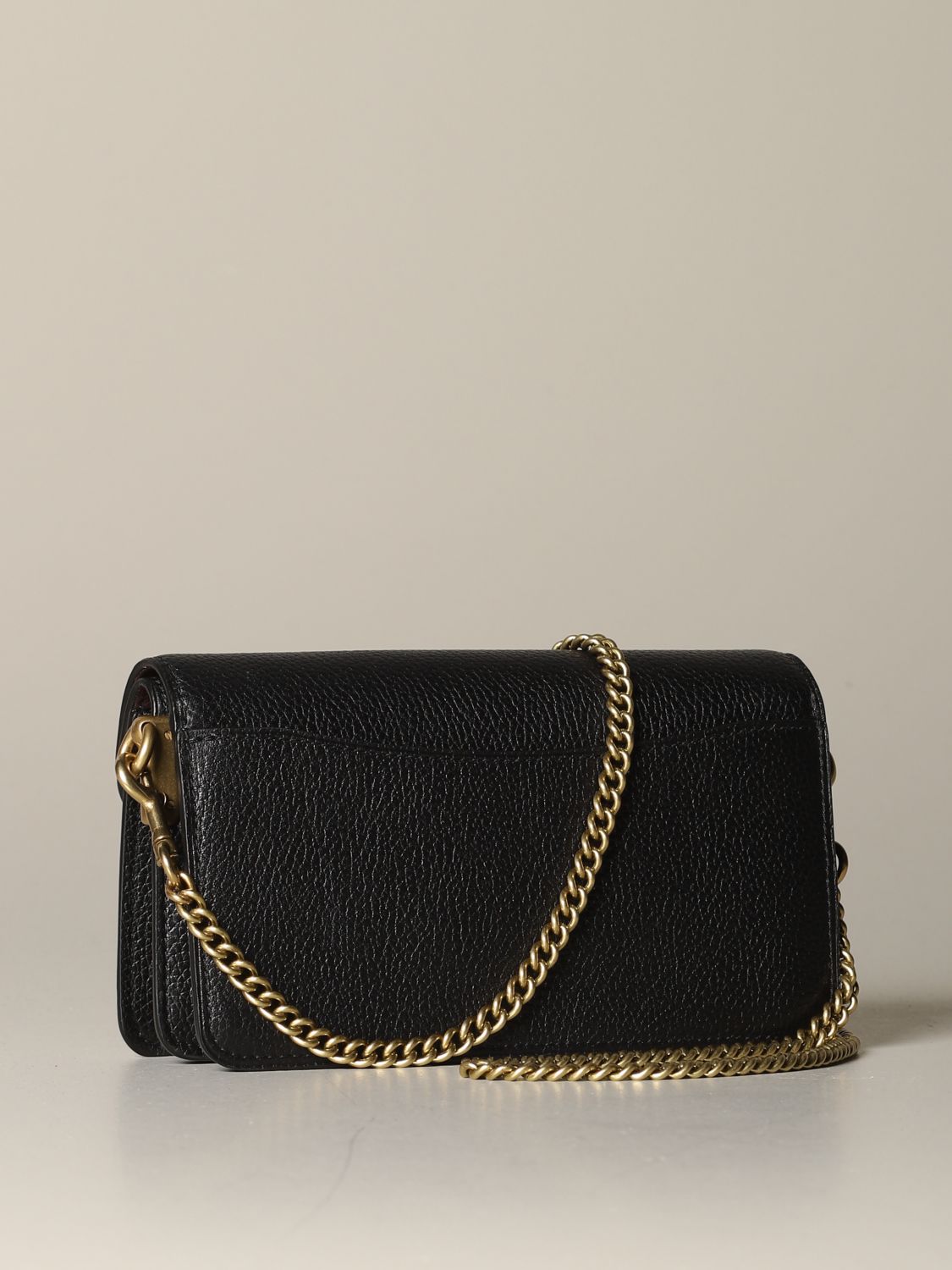 coach shoulder bag with chain black