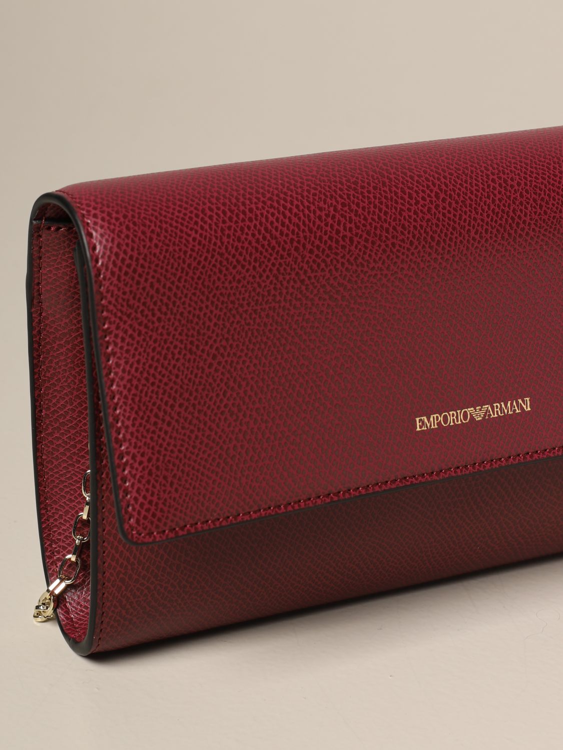 EMPORIO ARMANI: shoulder bag in textured synthetic leather | Crossbody Bags Emporio Armani Women 
