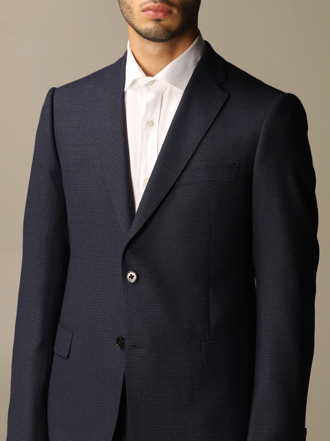 blue armani suit