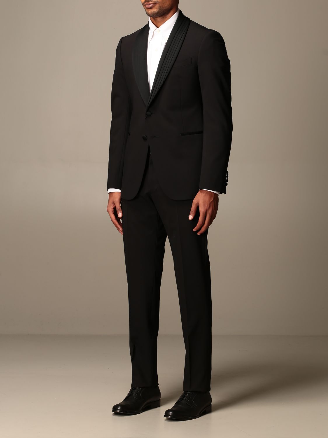 Emporio Armani Outlet: tuxedo suit drop 7 - Black | Suit Emporio Armani ...