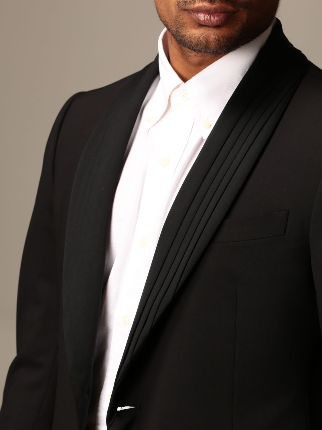 Emporio Armani Outlet: tuxedo suit drop 7 - Black | Emporio Armani suit  91VMTJ 01506 online on 