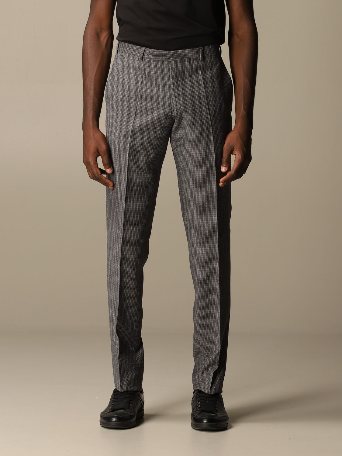 grey armani trousers