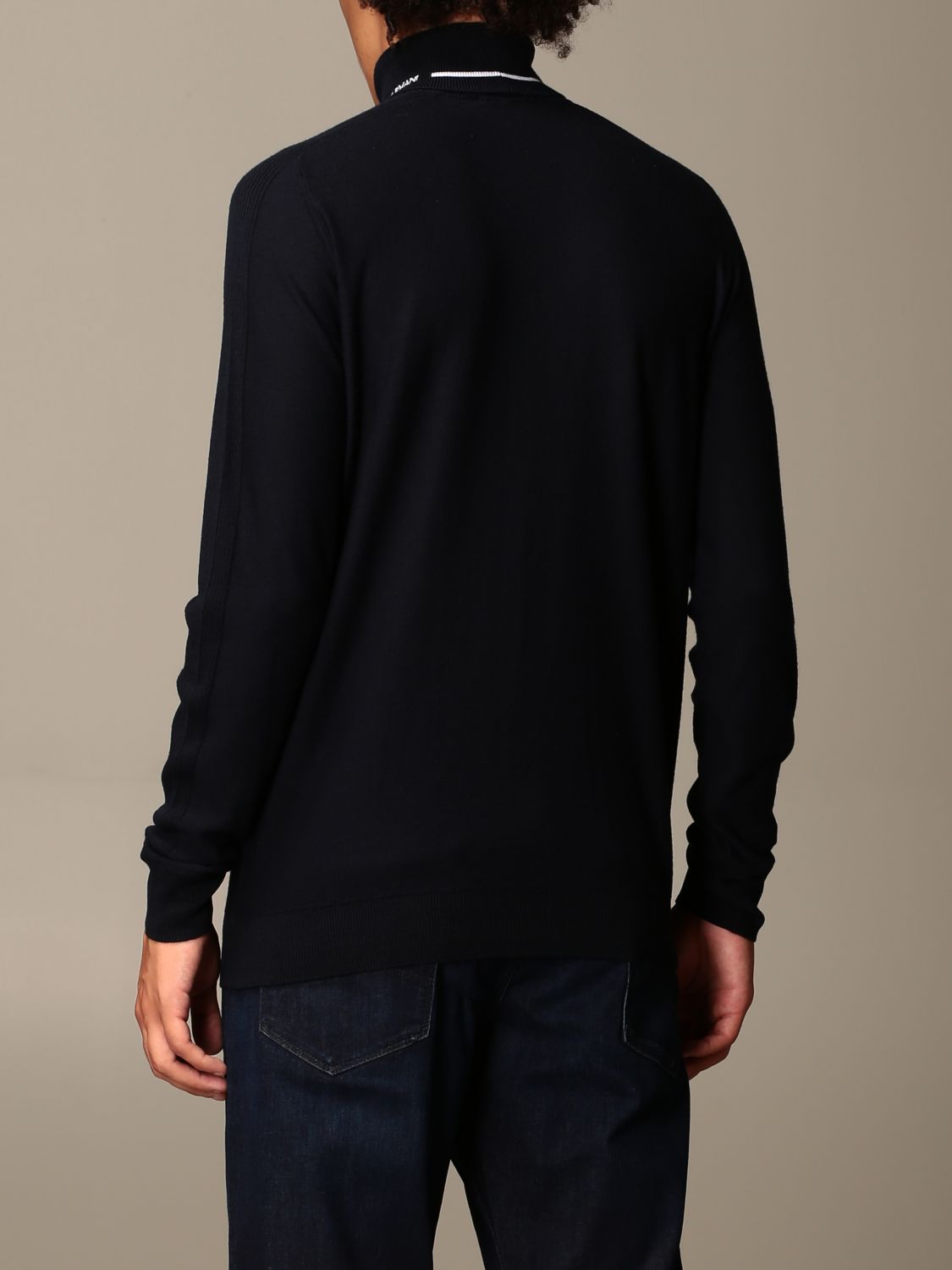 blue armani jumper