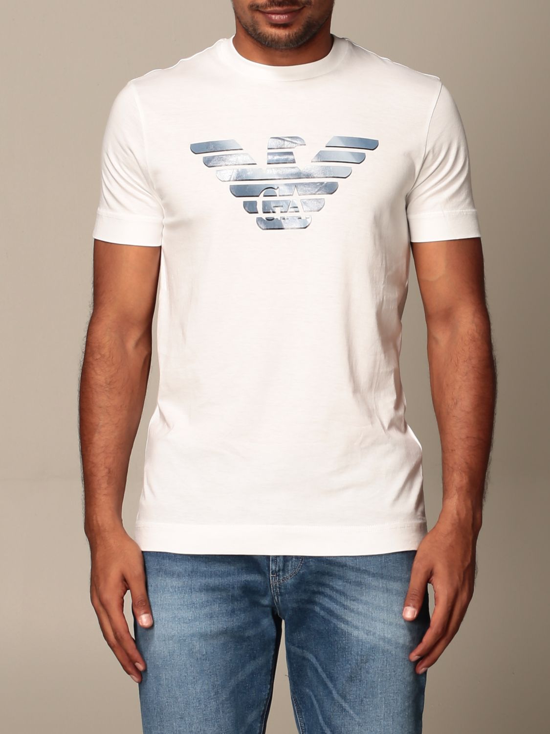 Emporio Armani Outlet: t-shirt for men - White | Emporio Armani t-shirt ...