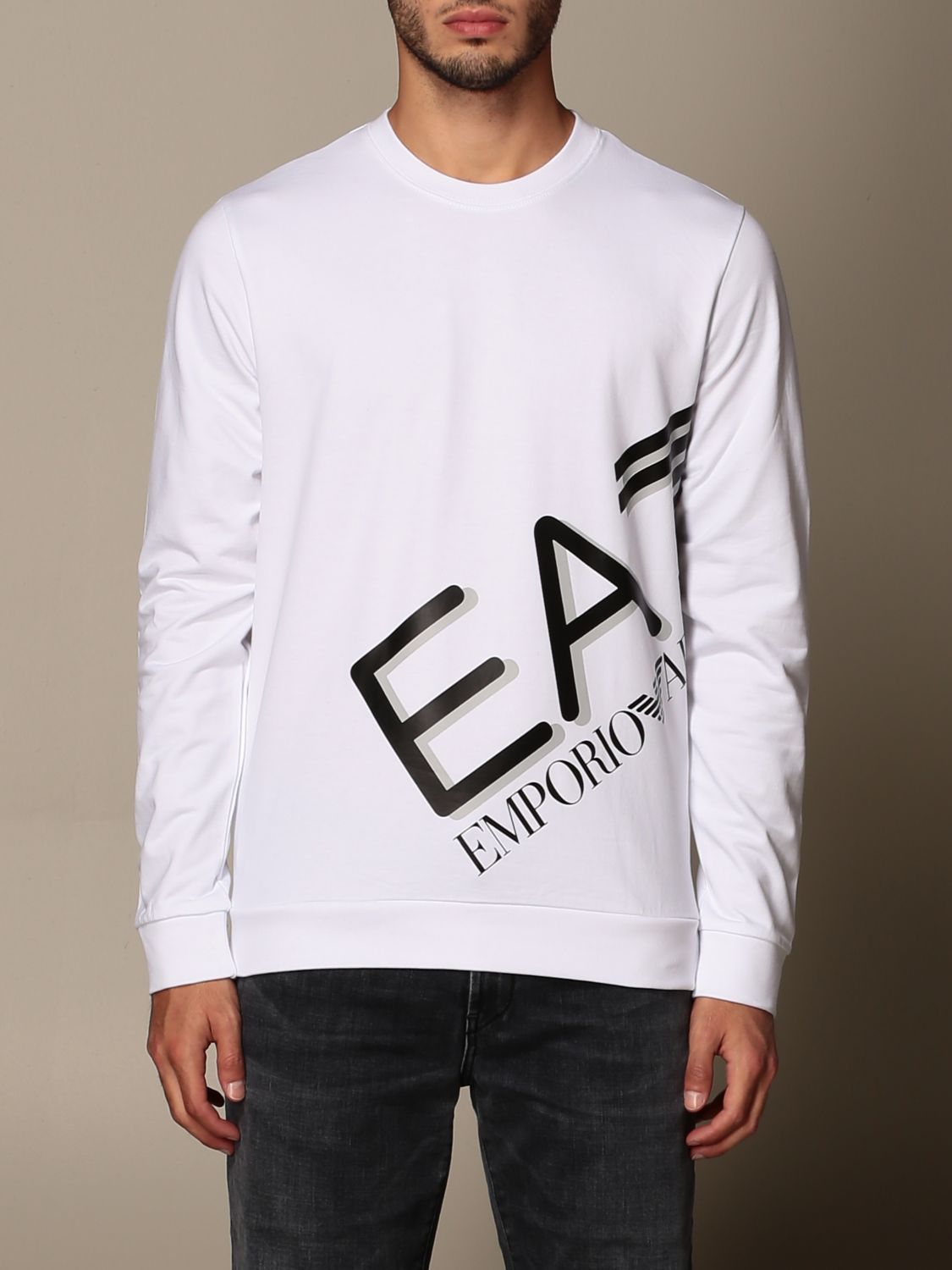 ea7 white sweatshirt