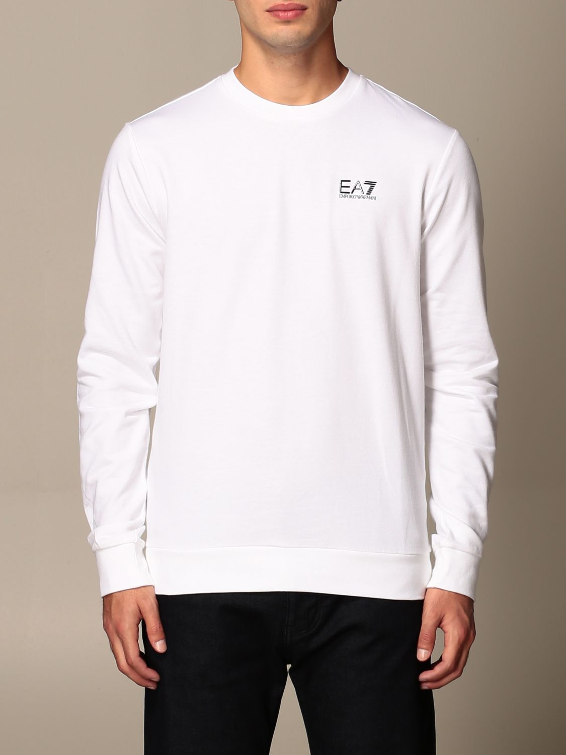 white ea7 hoodie
