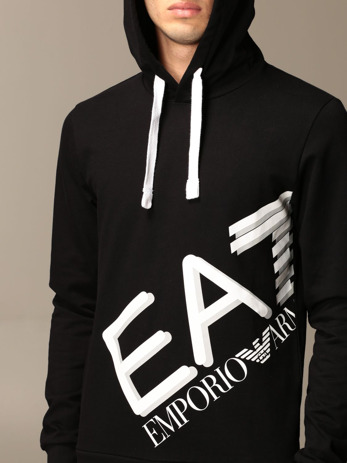 ea7 black hoodie