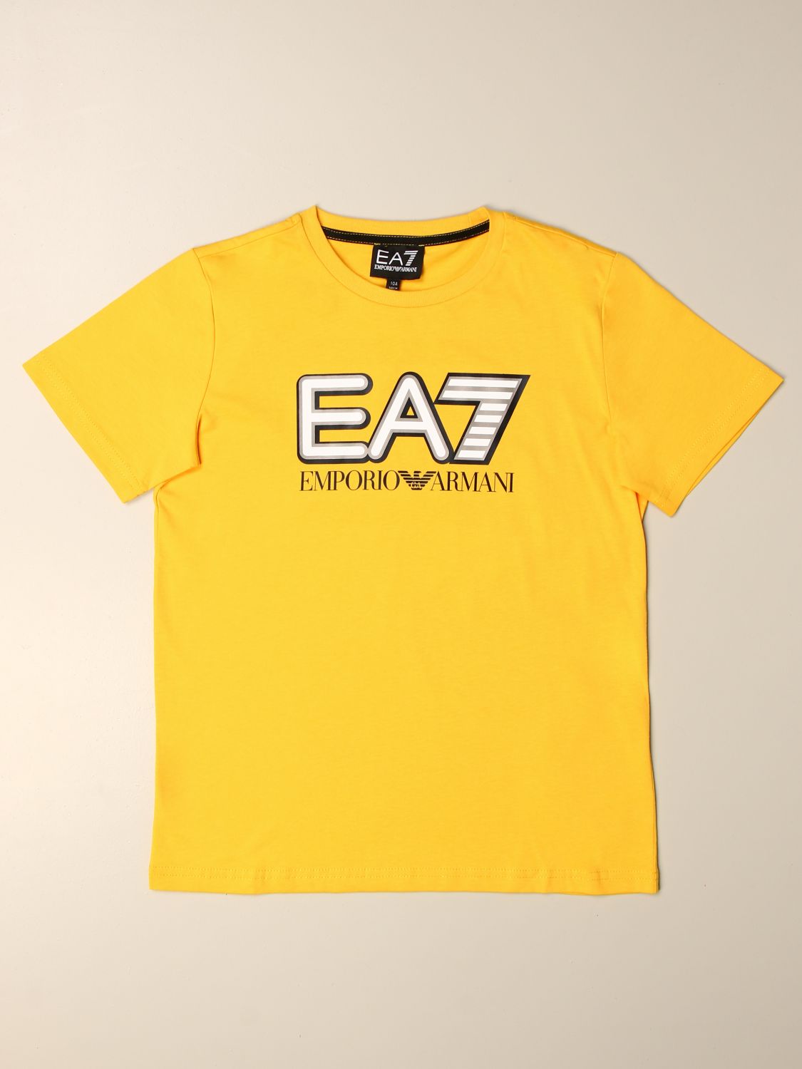 Ea7 Outlet: cotton t-shirt with logo - Yellow | T-Shirt Ea7 6HBT53 BJ7CZ  GIGLIO.COM