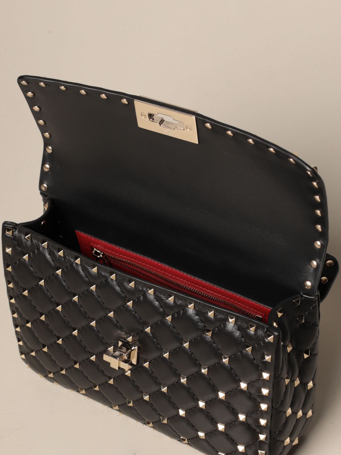 VALENTINO GARAVANI: Rockstud Spike leather bag - Black | Shoulder Bag  Valentino Garavani UW2B0122 NAP GIGLIO.COM
