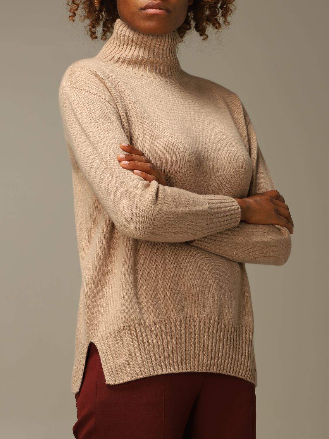 S Max Mara Outlet: Gnomo cashmere pullover - Camel | S Max Mara sweater