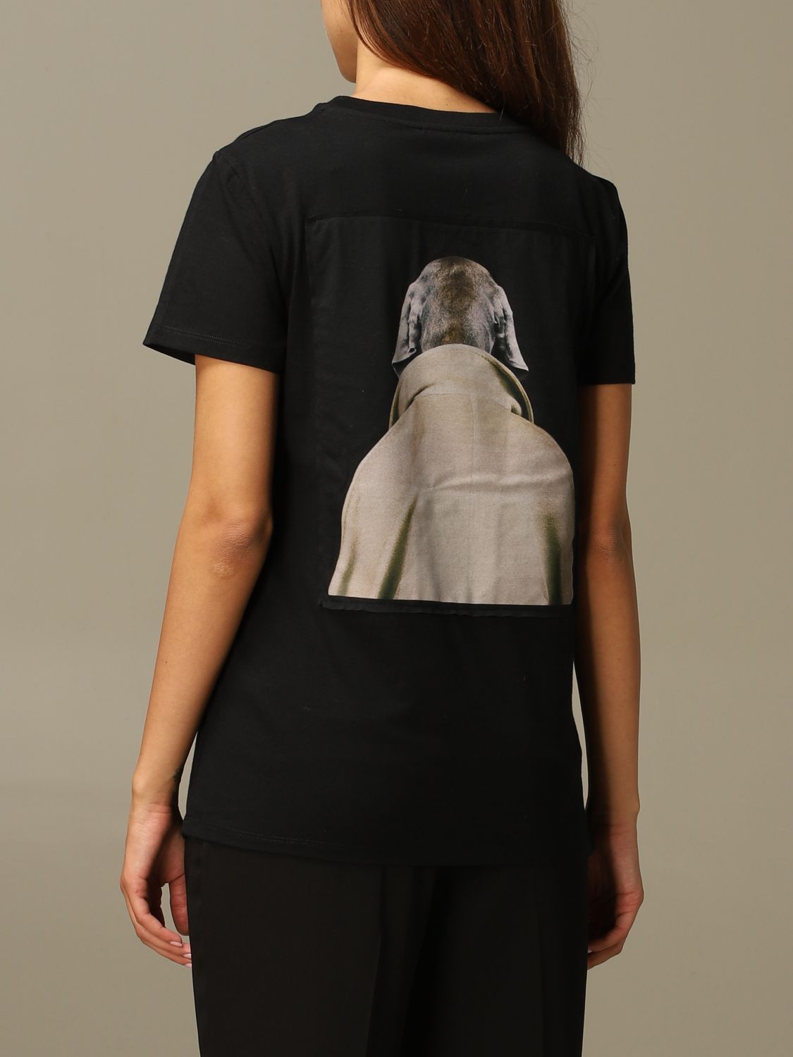 MAX MARA: t-shirt in cotton jersey with photographic print | T-Shirt
