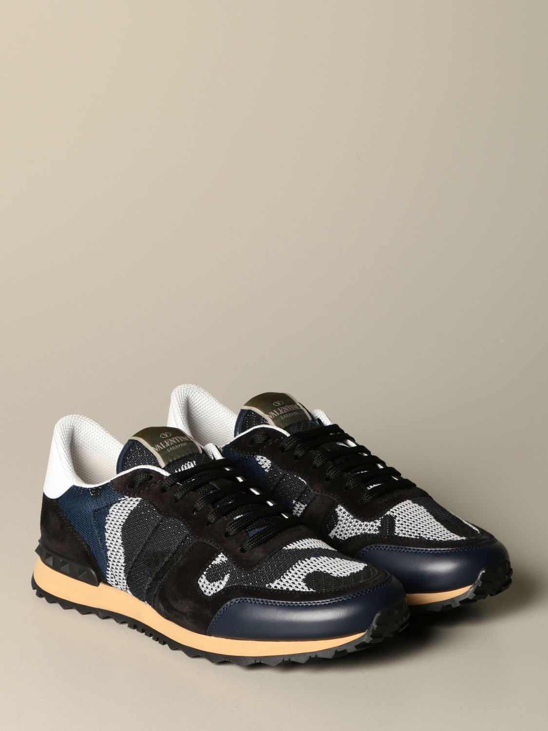 valentino blue camo sneakers