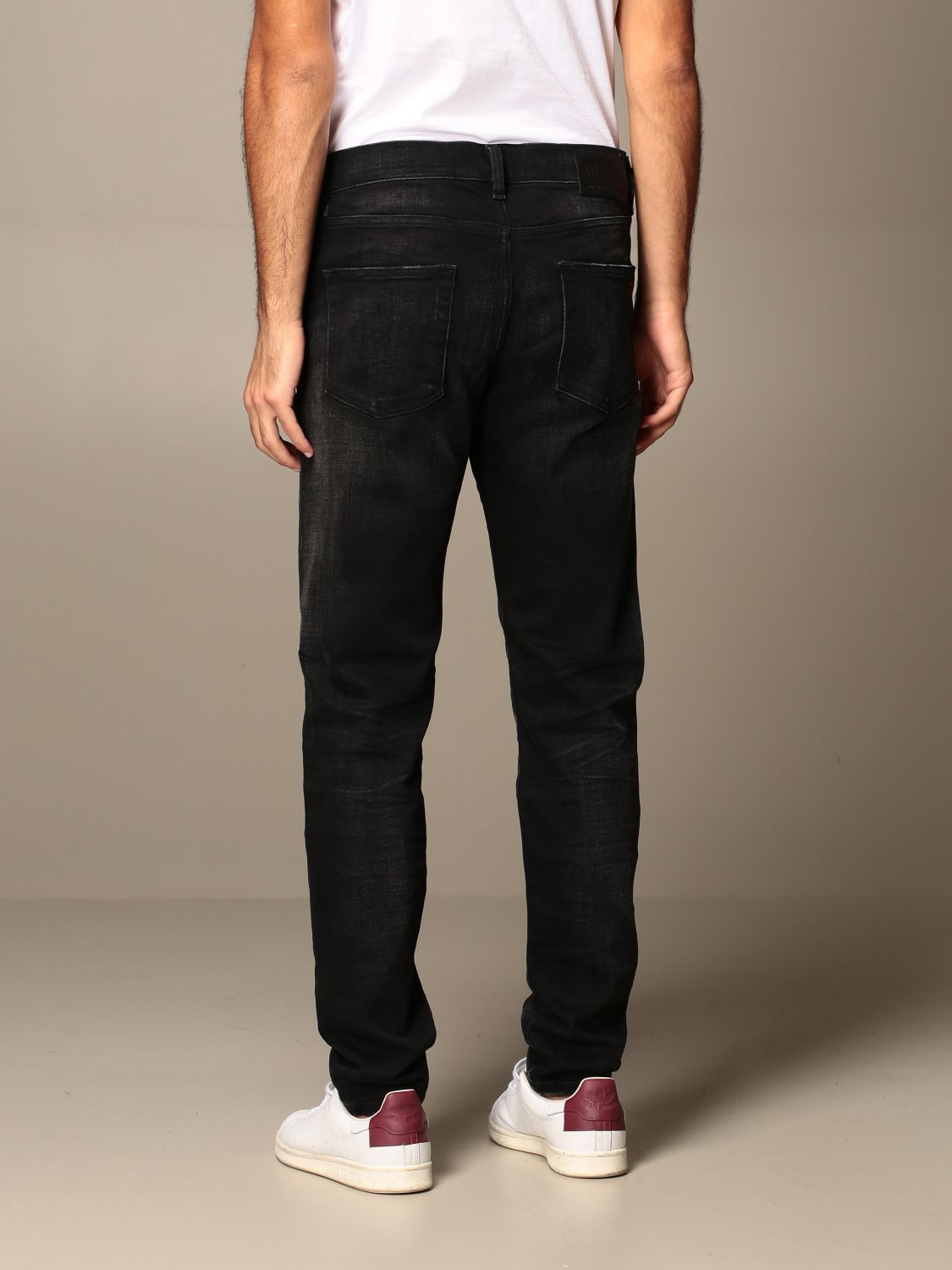 Overleven Lucht bolvormig DIESEL: D-strukt jeans in slim used denim - Black | Diesel jeans 00SPW5  0098B online on GIGLIO.COM