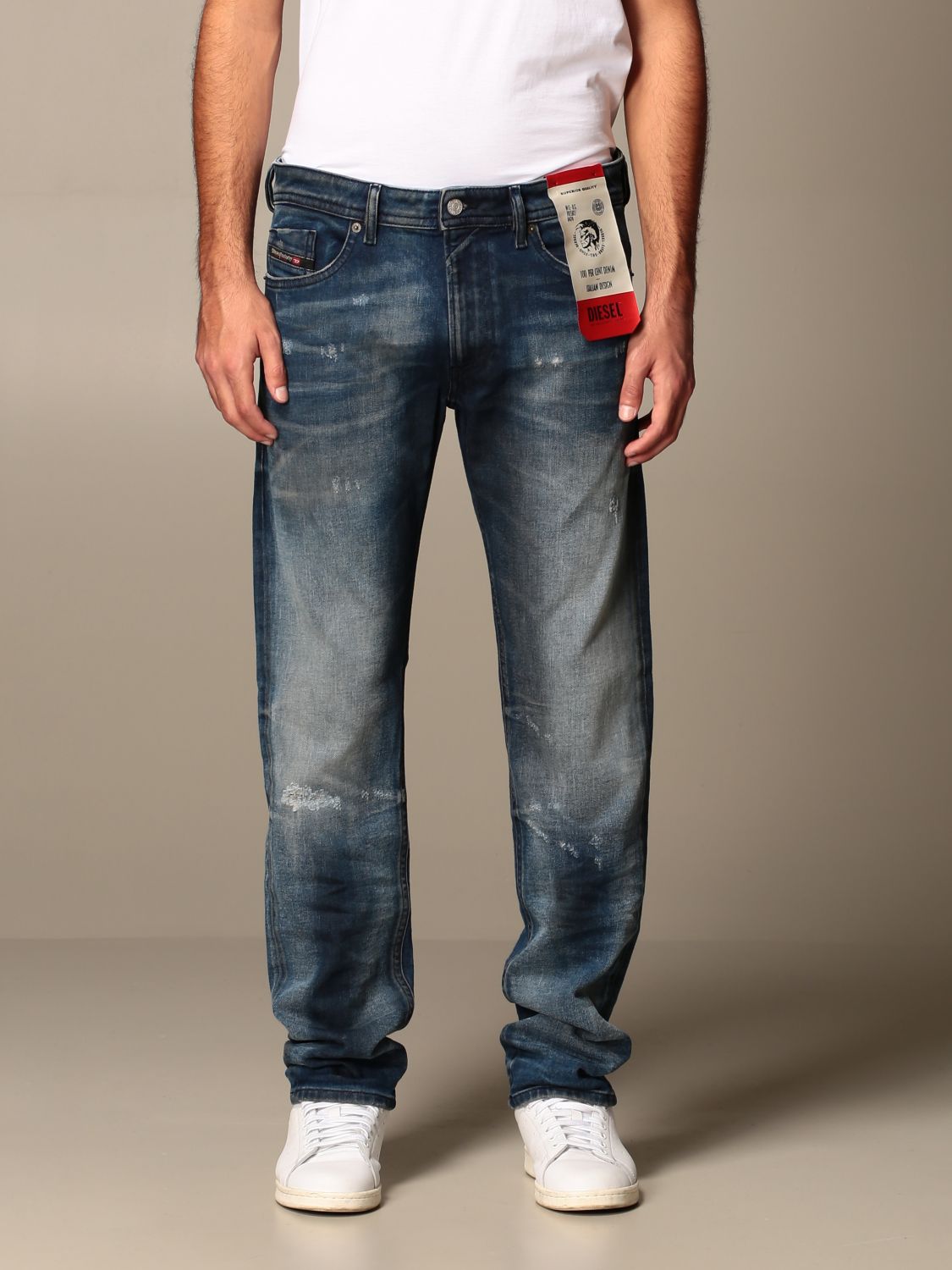 Diesel Outlet: jeans in skinny used denim - Denim | Diesel jeans 00SB6D 009FL online on GIGLIO.COM