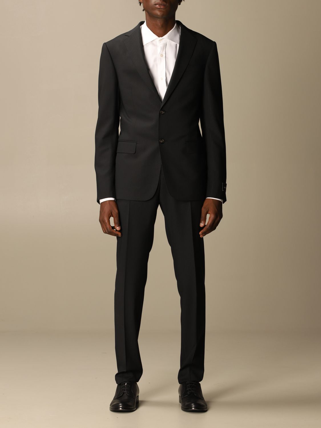 Z Zegna Outlet Costume homme Noir Costume Z Zegna 281CGA 822 en