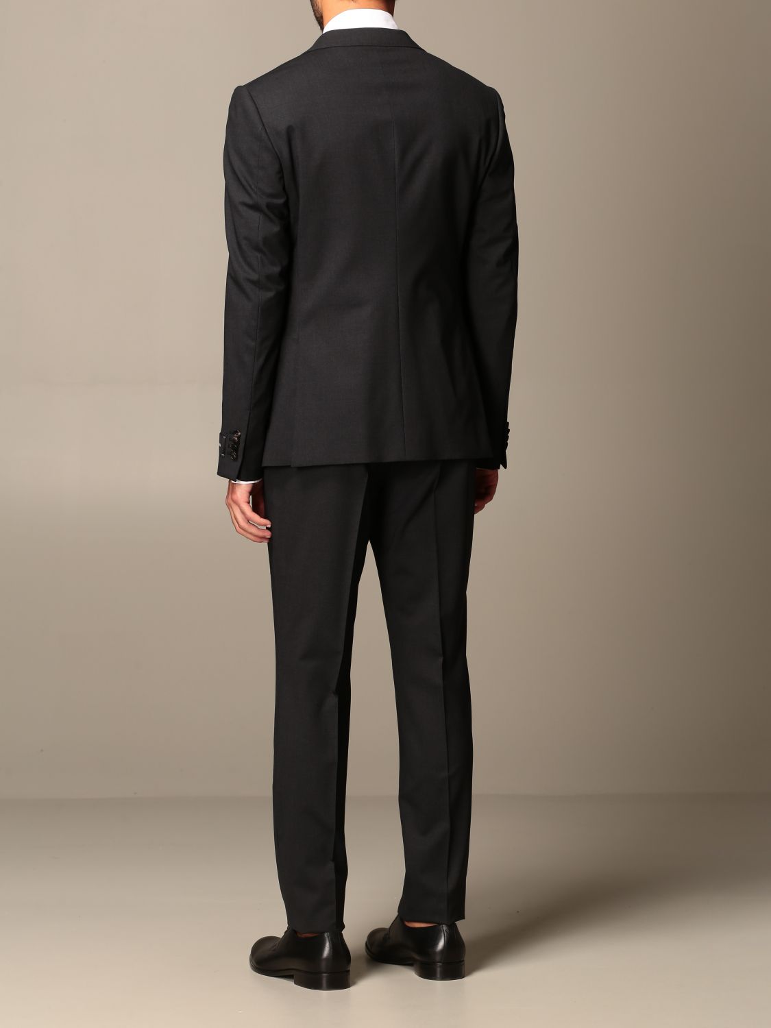 Z Zegna Outlet: single-breasted suit in 290 gr wool drop 8 - Charcoal ...