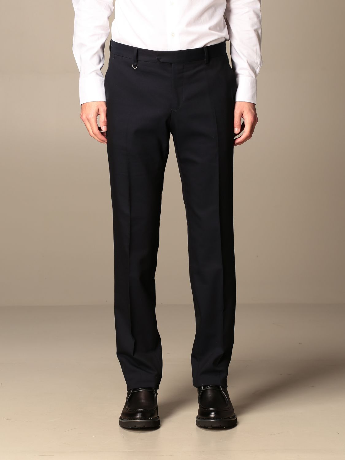 Z Zegna Outlet Trousers In Wool Twill Blue Z Zegna Pants 7fnac2