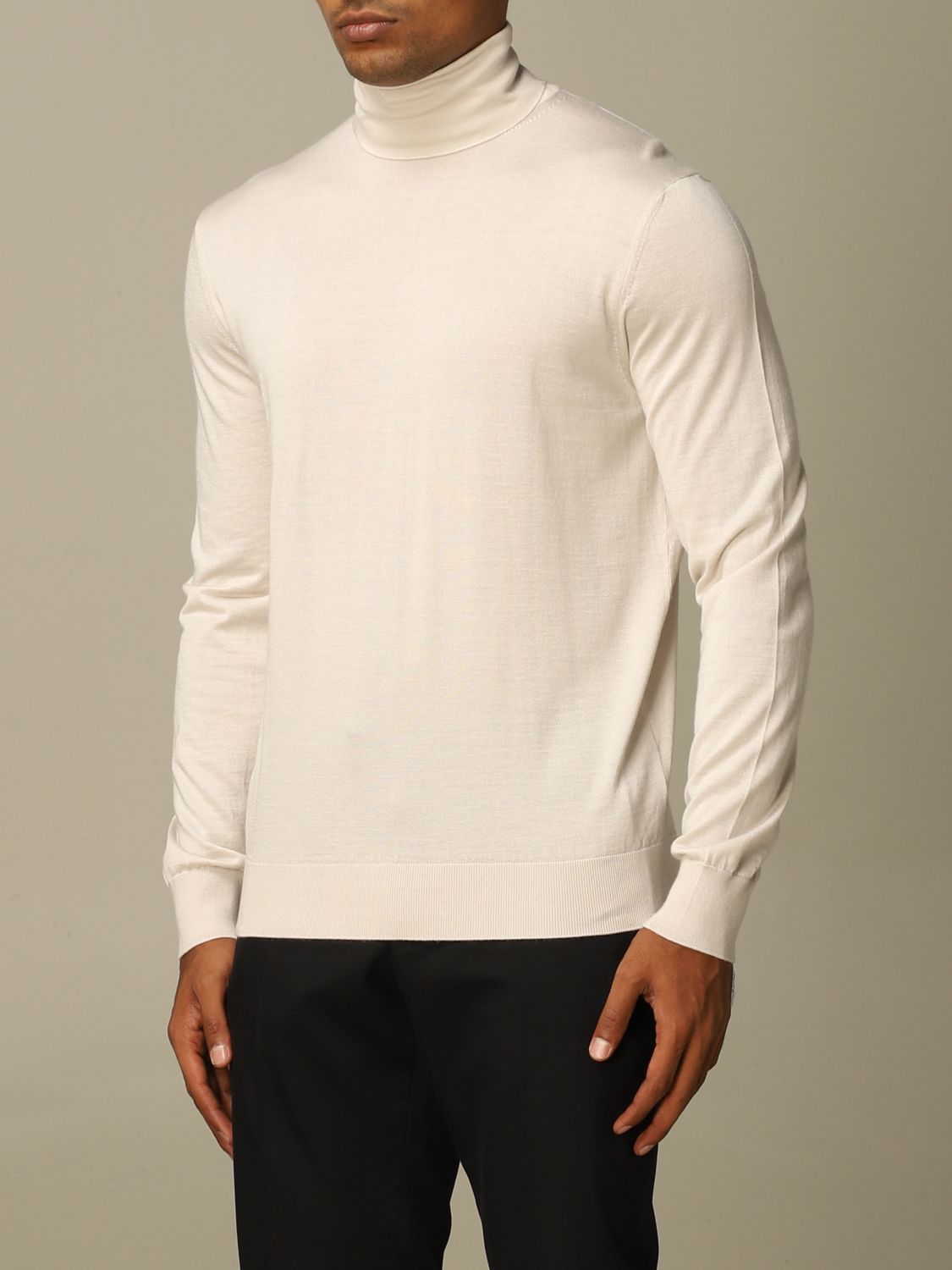 Ermenegildo Zegna Cashmere And Silk Turtleneck Sweater Ermenegildo Zegna Men Yellow Cream Sweater Ermenegildo Zegna 1 Uvj00 Giglio En