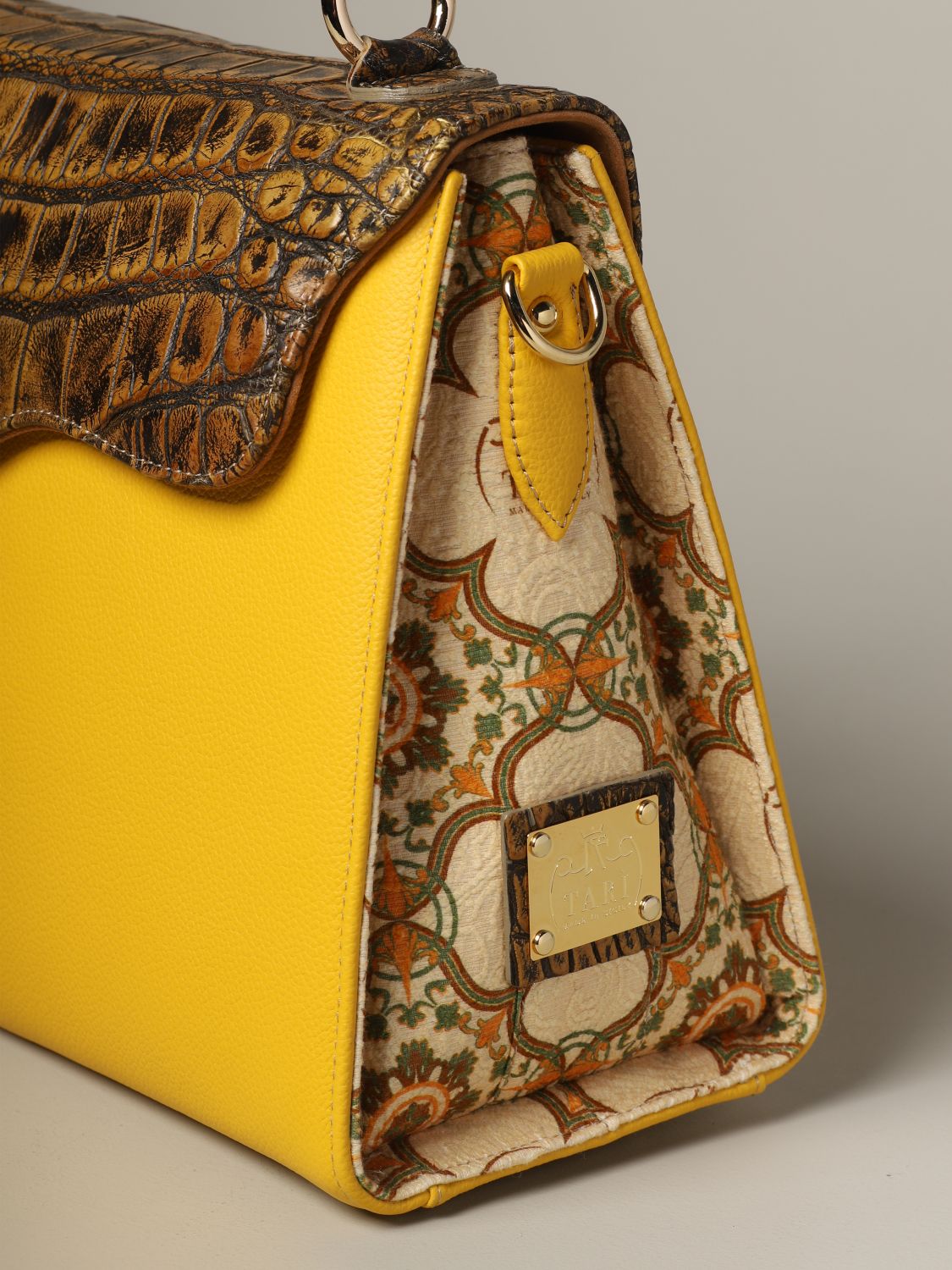 Tarì Rural Design Large Yellow bag in crocodile leather Handbag Tari' Rural Design Women