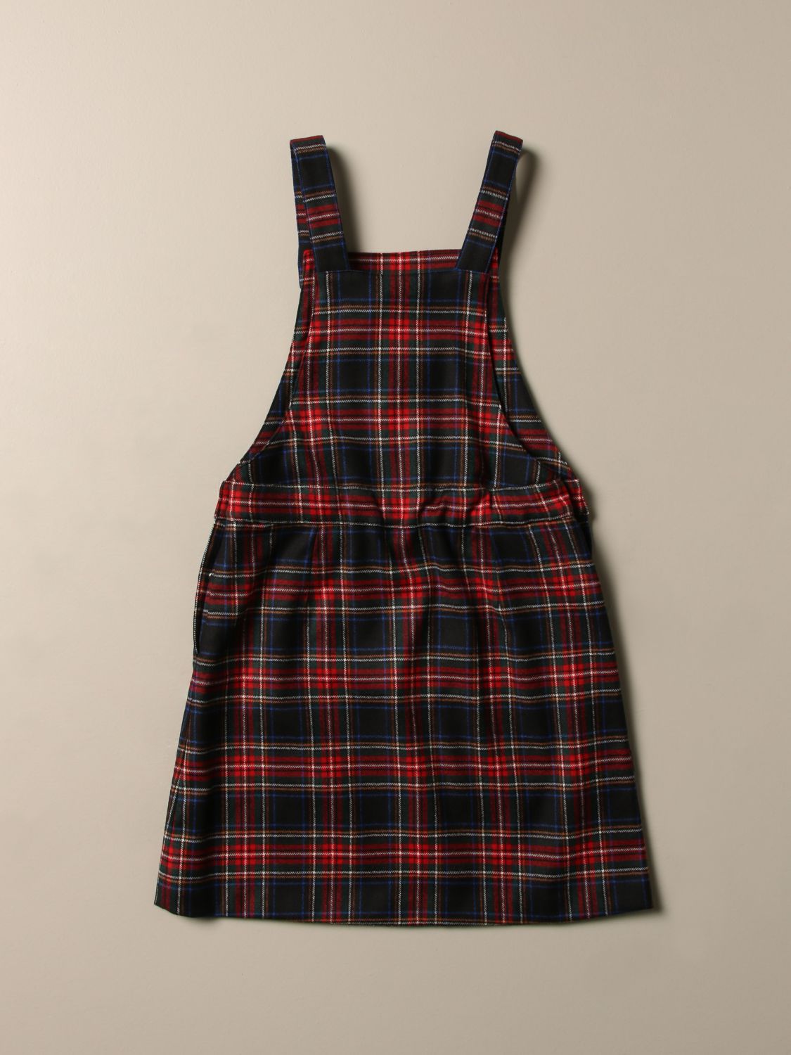 tartan dungaree dress