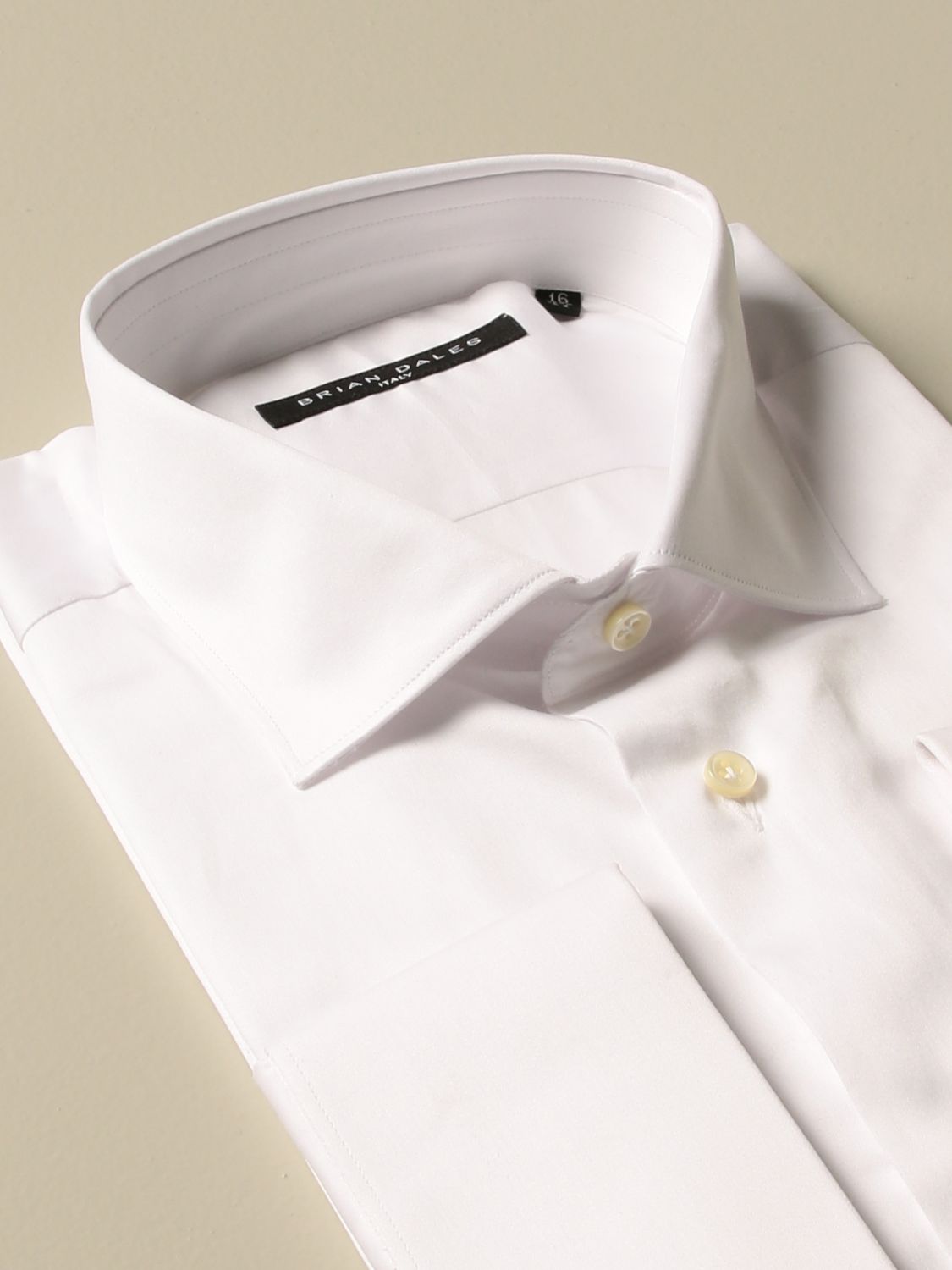 Shirt Brian Dales: Brian Dales shirt Slim cotton shirts white 2