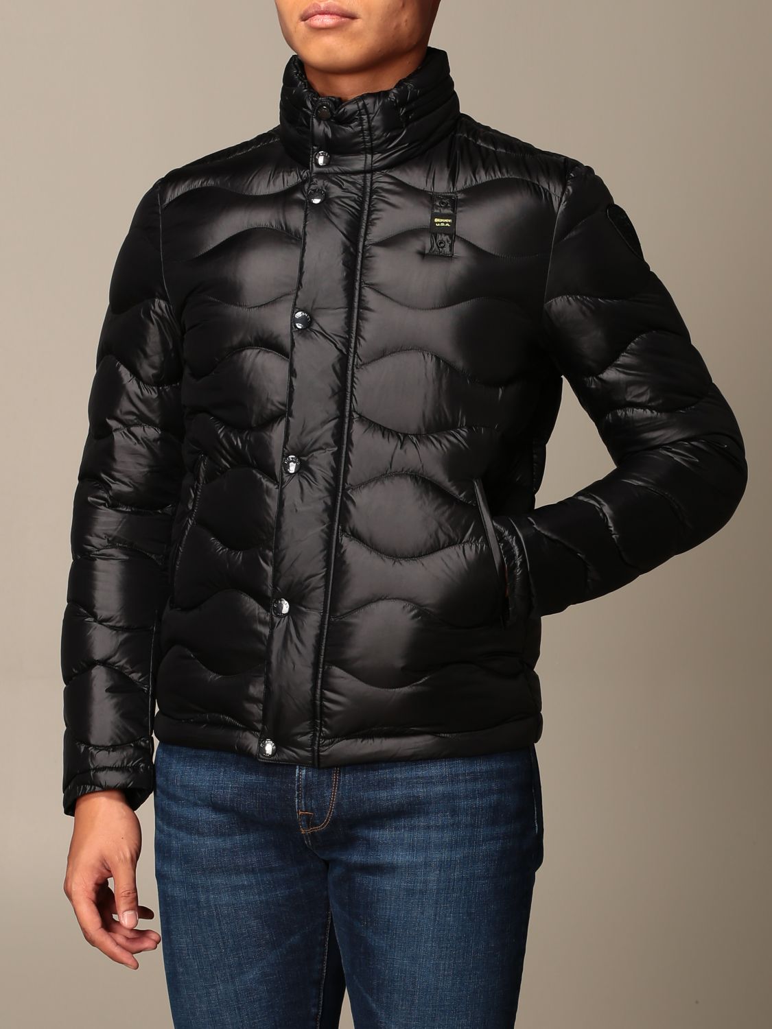 Blauer Outlet: Light nylon Blazer down jacket with removable hood ...