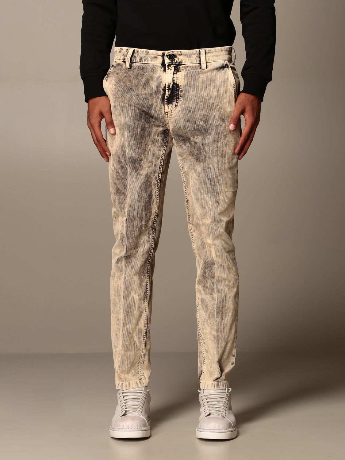 DEPARTMENT 5: Pantalone Department Five in velluto acidato - Beige |  Pantalone Department 5 U21P32 T2123 GIGLIO.COM