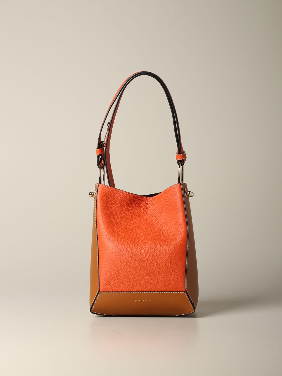 Strathberry Red Leather Midi Tote Strathberry