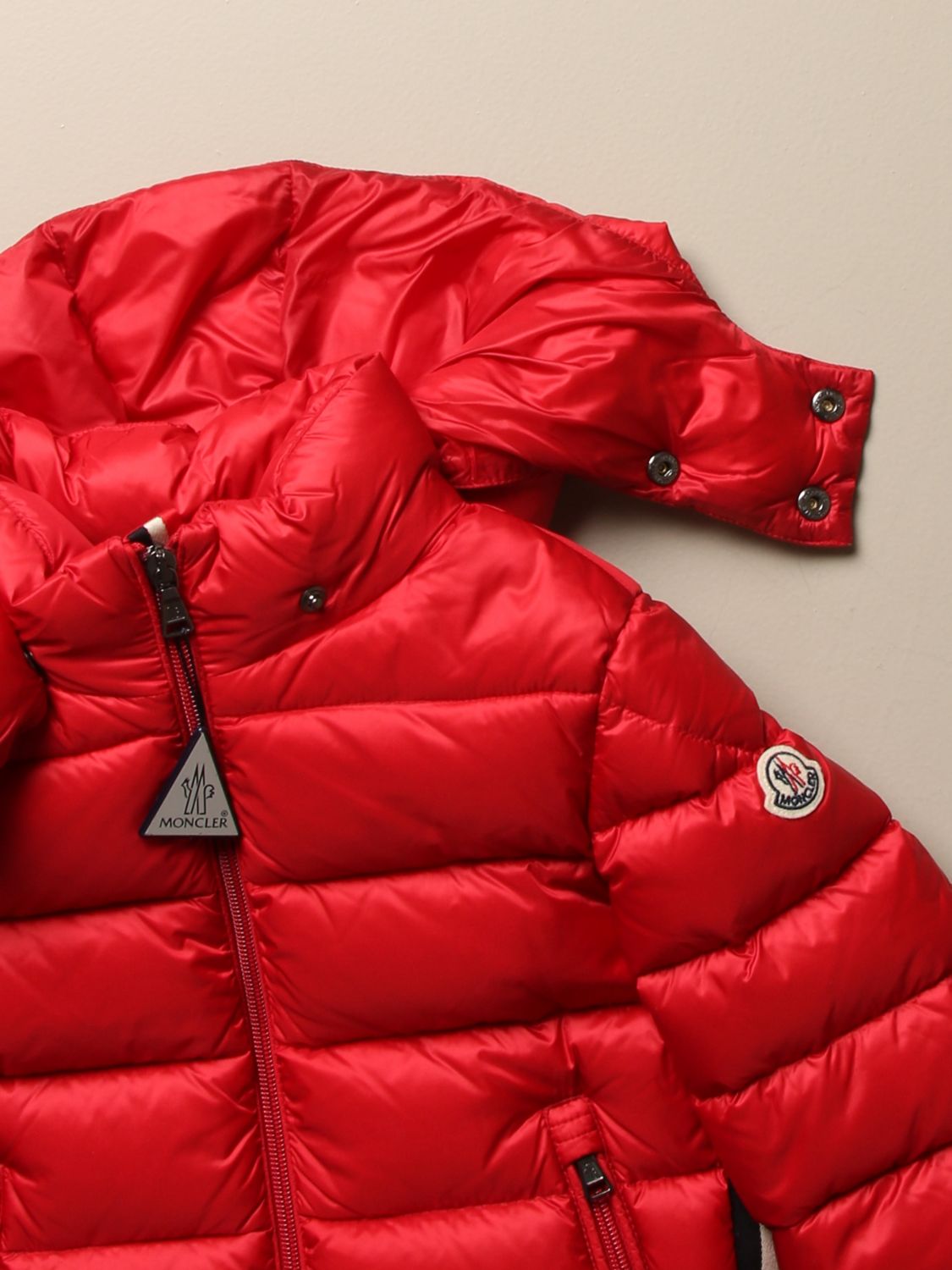 ▷ Piumino New Macaire rosso per neonato con logo Moncler Kids