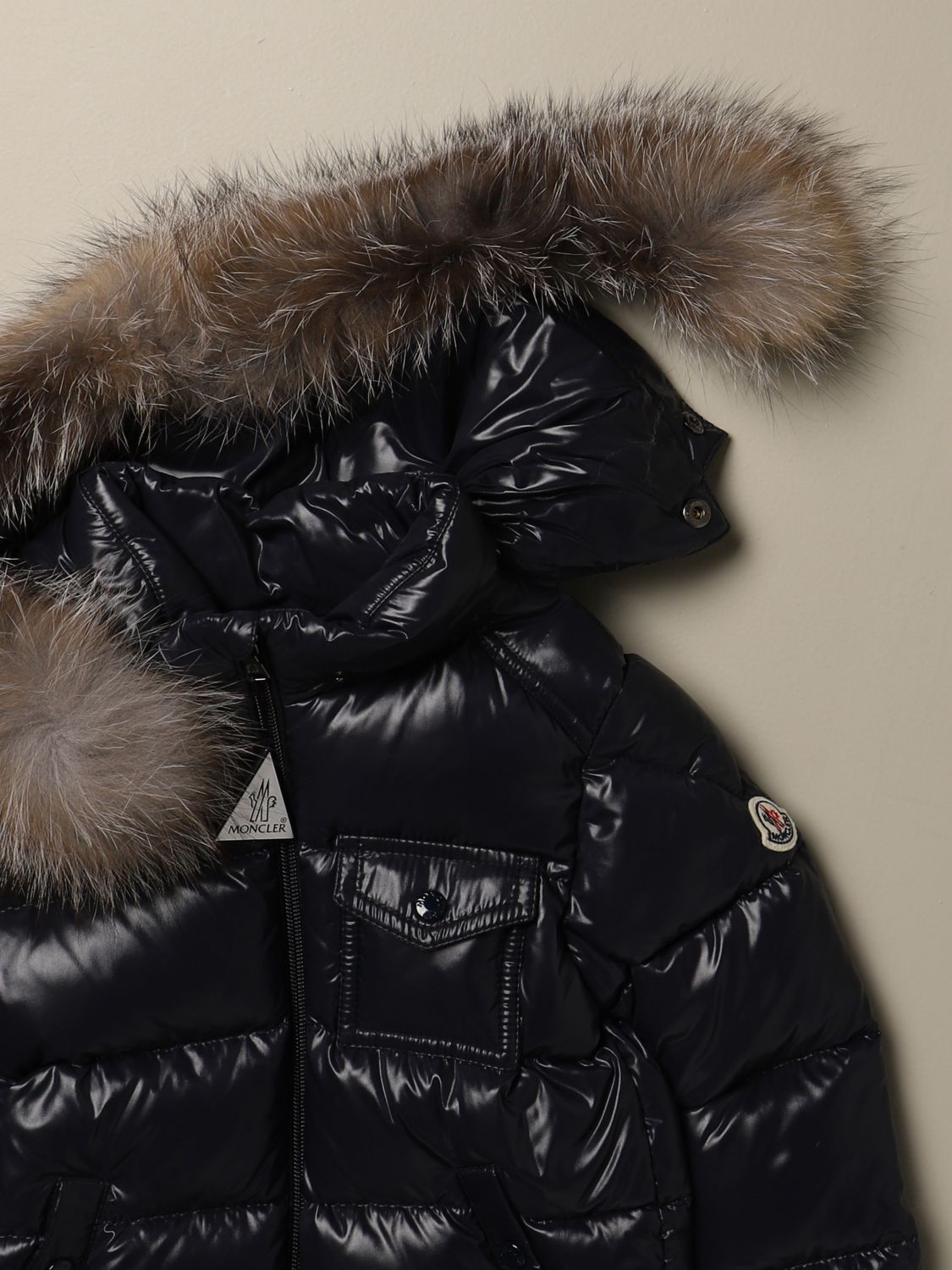MONCLER: K2 down jacket in padded and shiny nylon - Blue | Jacket