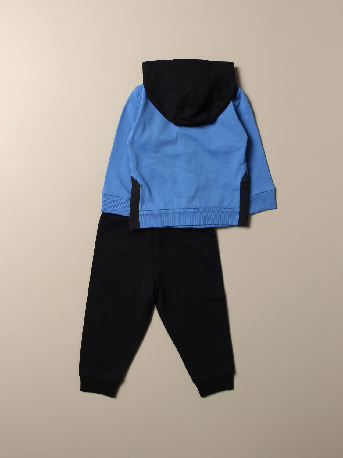 Jumpsuit Moncler: Moncler sweatshirt + pants set in cotton with logo royal blue 2