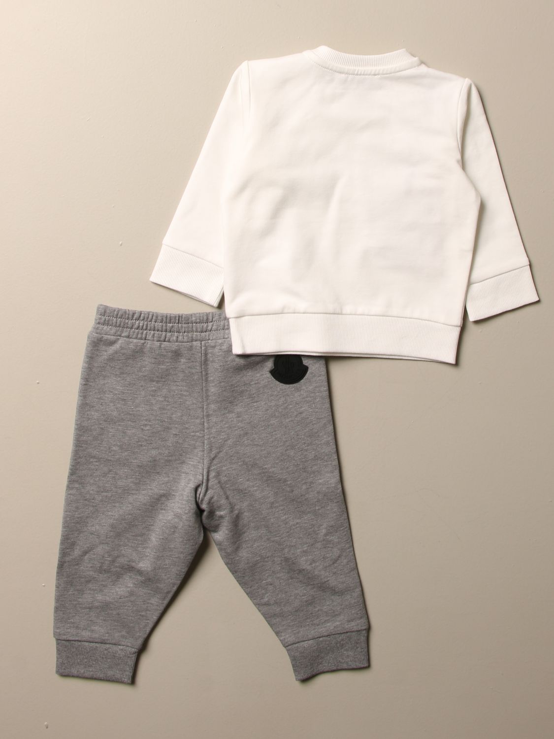 Jumpsuit Moncler: Moncler sweatshirt + pants set in cotton with logo white 2