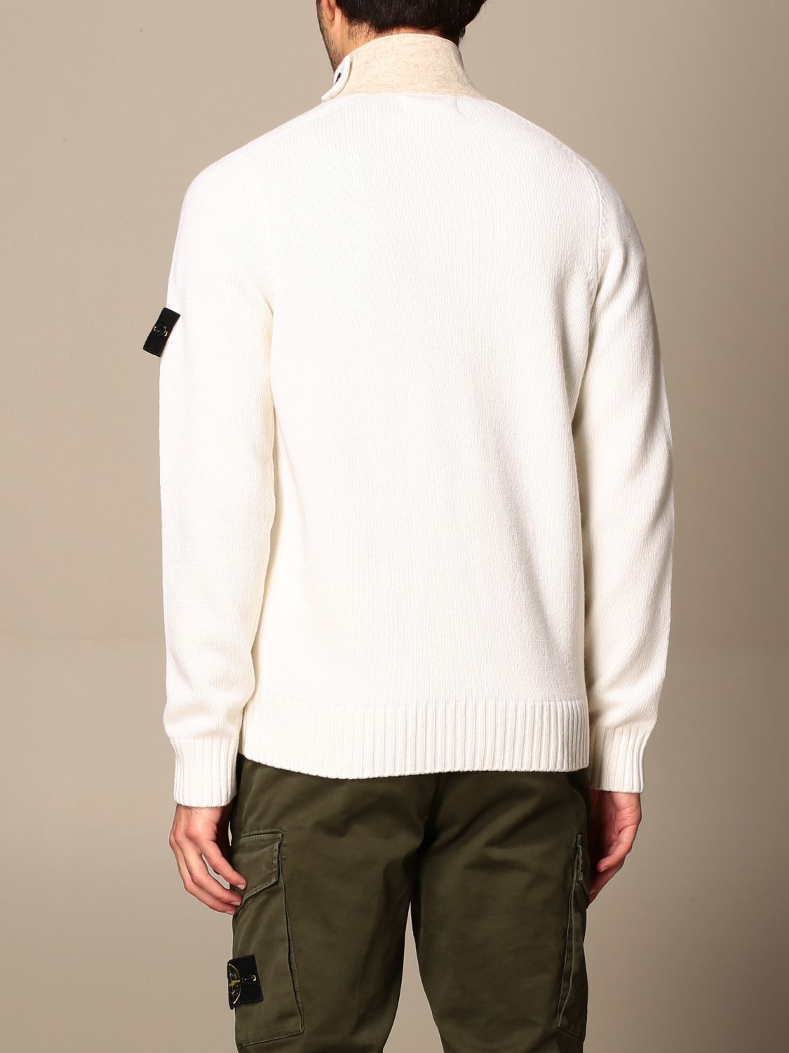 white stone island joggers