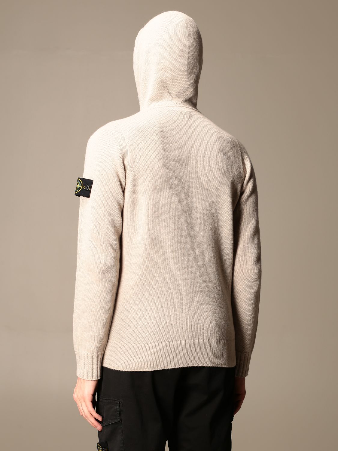 STONE ISLAND: Rocky sweatshirt in wool blend - Dove Grey | Sweatshirt ...