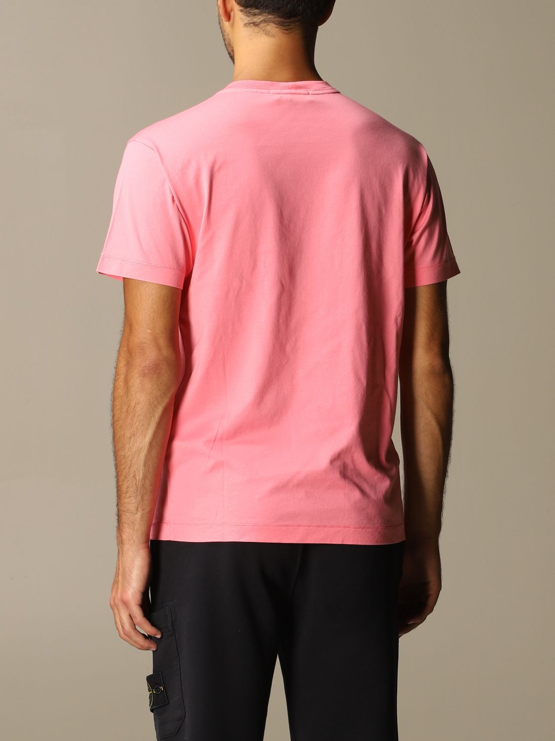 stone island pink t shirt