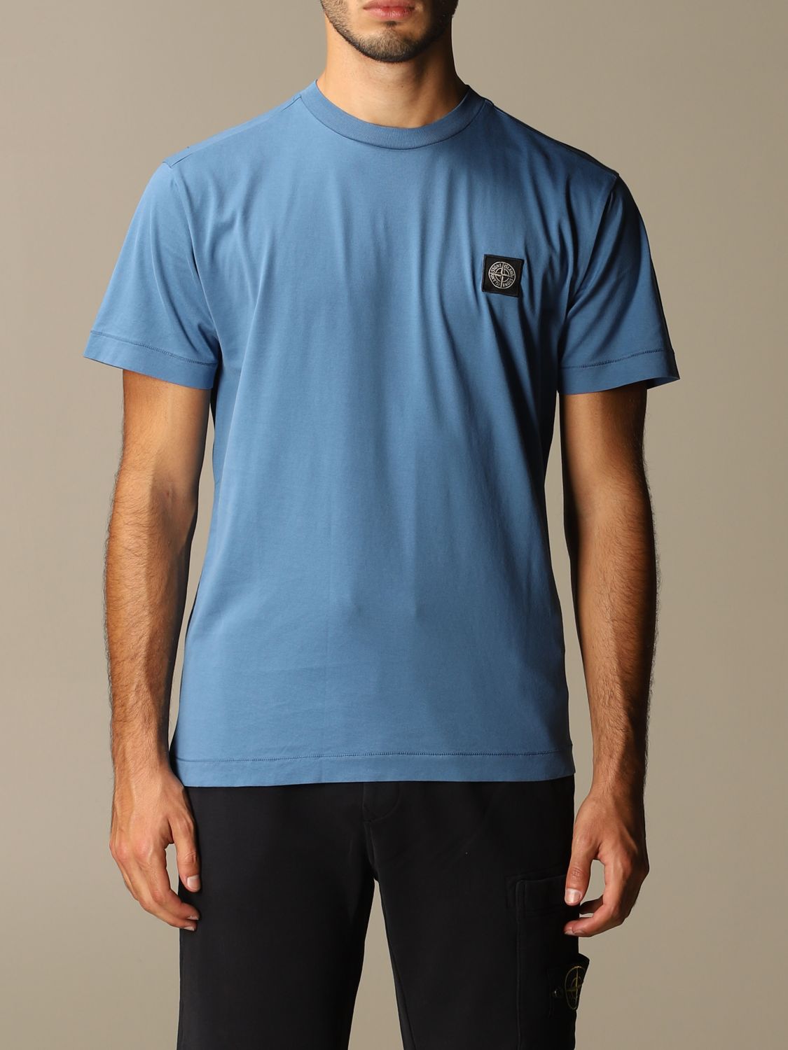 STONE ISLAND: t-shirt for men - Periwinkle | Stone Island t-shirt 24113