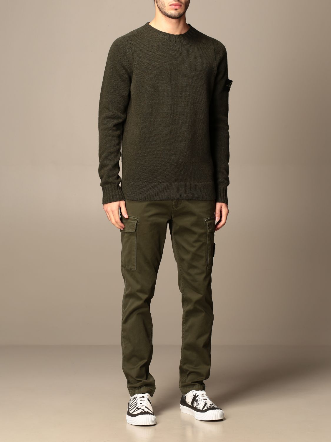 stone island sweater outfit