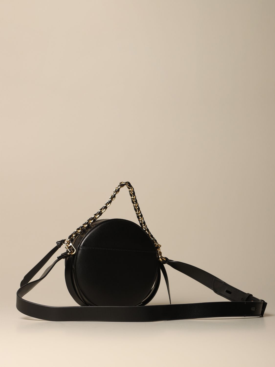 michael kors black round crossbody