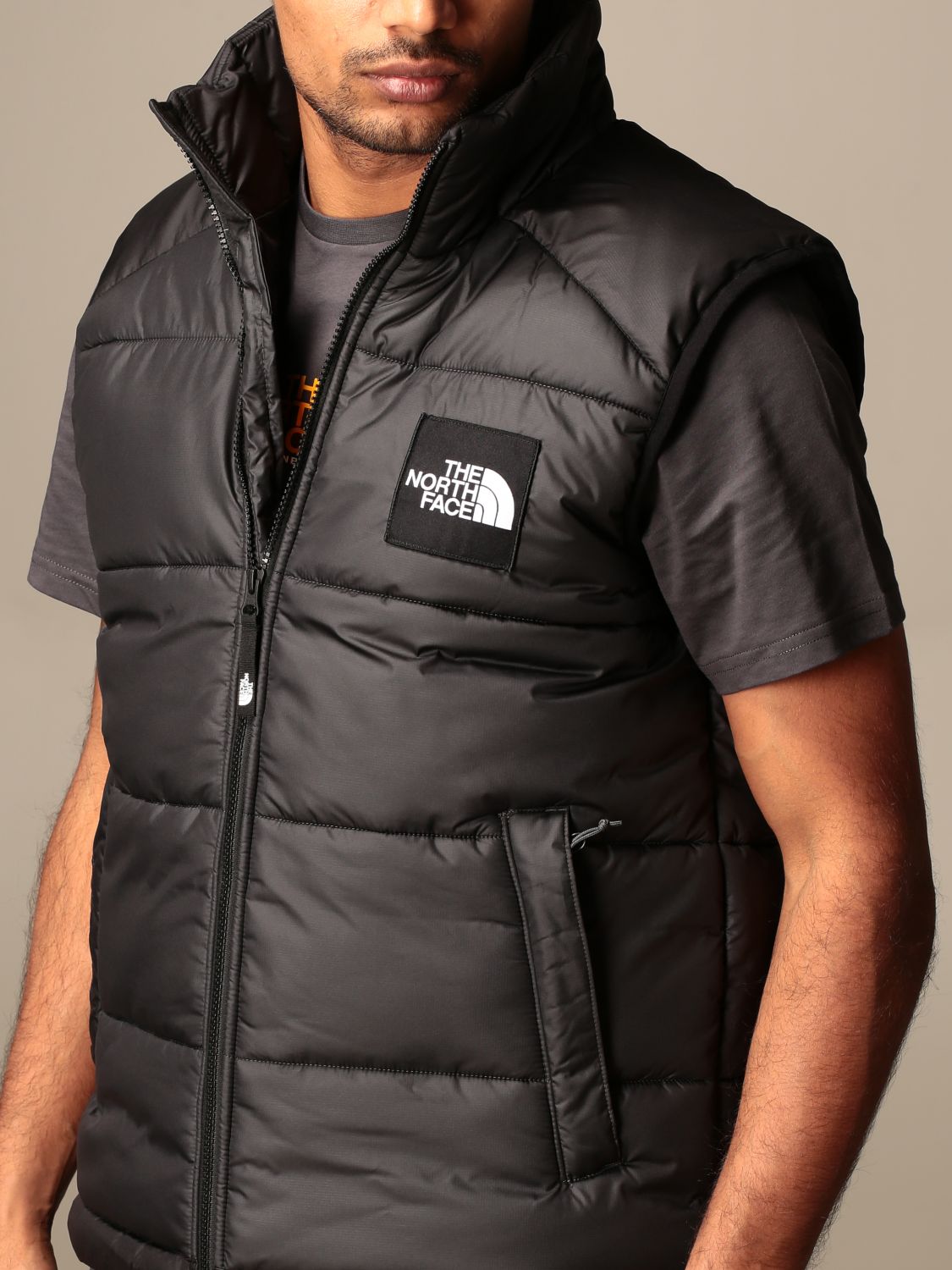 hooded north face vest