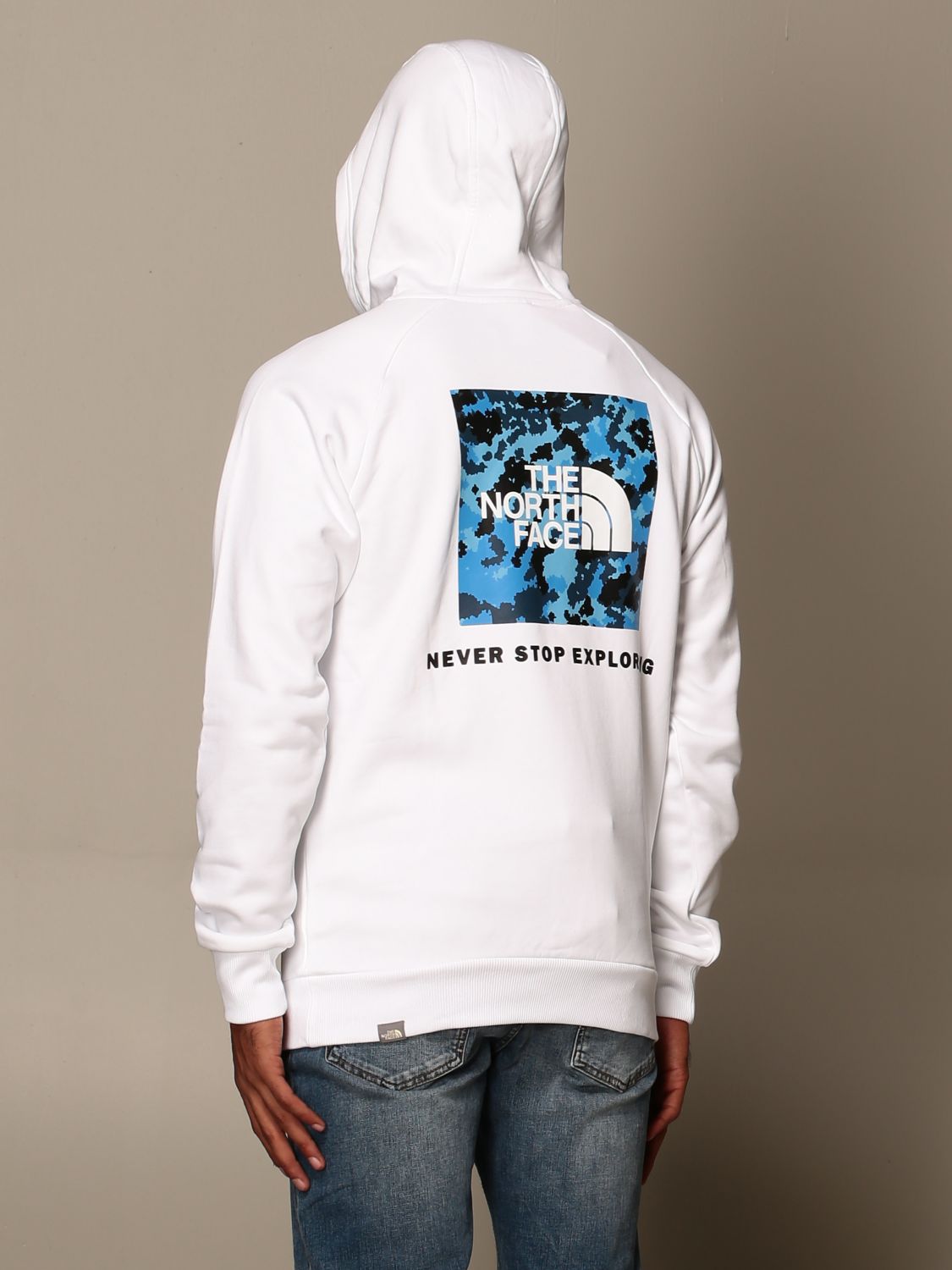 THE NORTH FACE: Felpa con cappuccio e stampa - Bianco | Felpa The North Face  NF0A2ZWU GIGLIO.COM