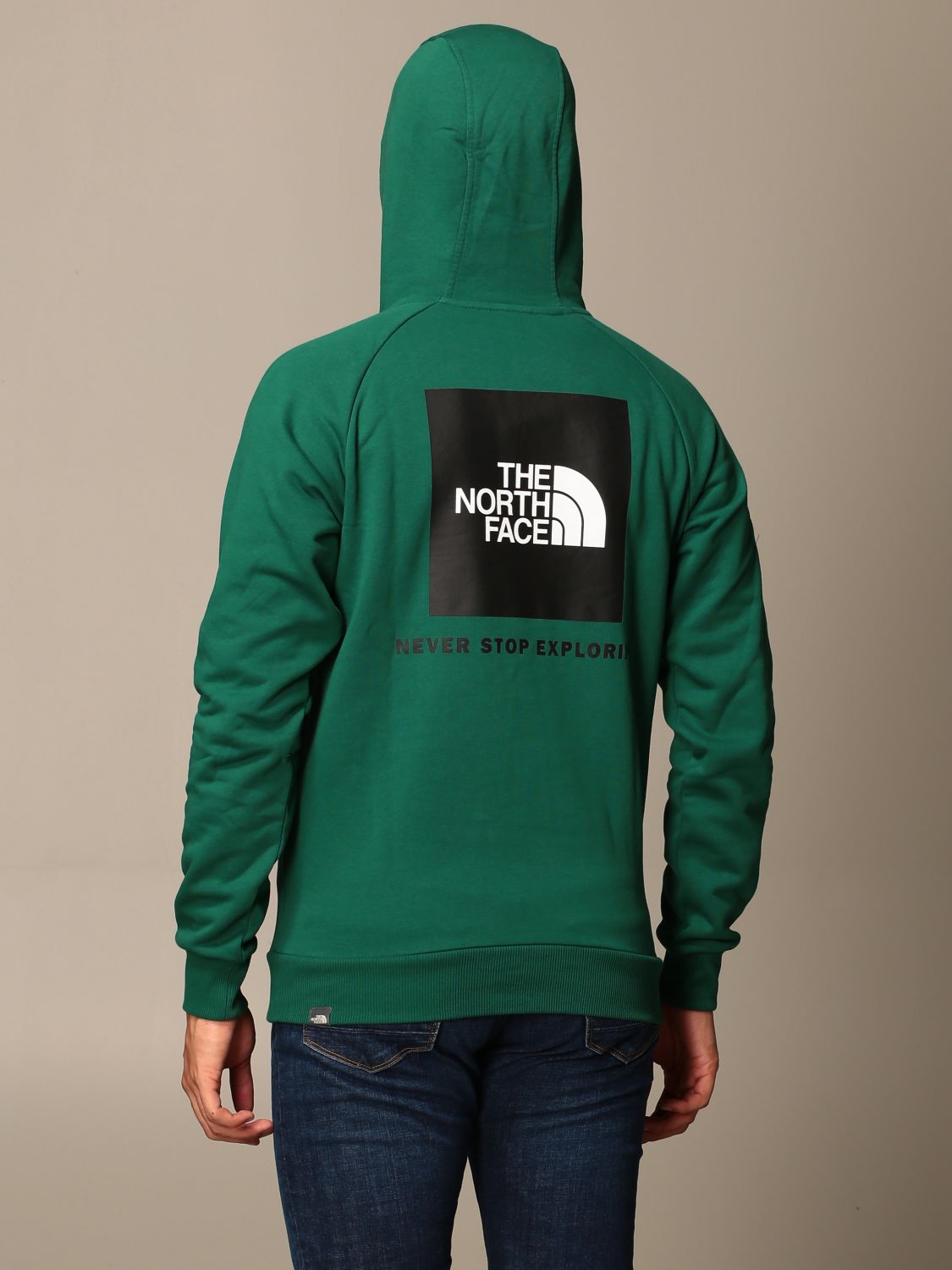 the north face green sweatshirt